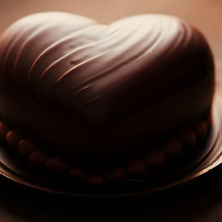 Tort în formă de inimă cu ciocolată